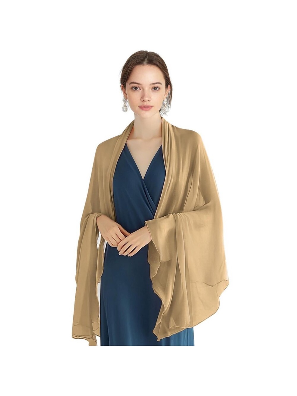 New Chiffon Sheer Shawl Wraps For Evening Dresses, Lightweight Soft Chiffon